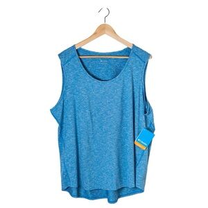 NWT:Columbia Wander More Tank; Women's; Plus 2X; Blue; Omni-Shade Sun Protection